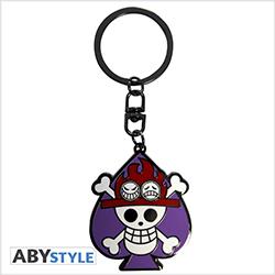 ONE PIECE SKULL ACE KEYCHAIN