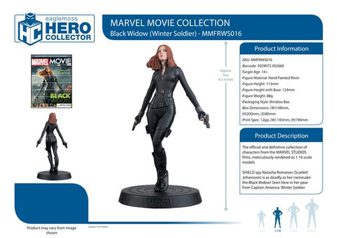MARVEL FIGURE & MAGAZINE - BLACK WIDOW 13CM