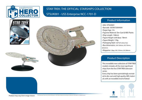 STAR TRECK SHIP - USS ENTERPRISE NCC-1701-D