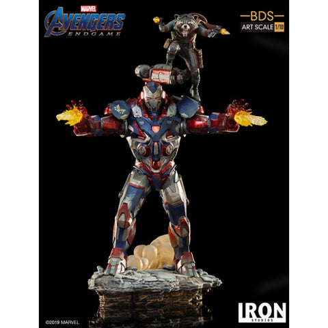 MARVEL - AVENGERS ENDGAME - IRON PATRIOT & ROCKET RACCOON - STATUA 31CM