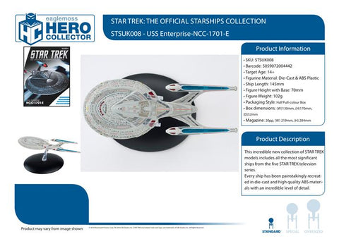 STAR TRECK SHIP - USS ENTERPRISE NCC-1701-E