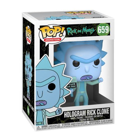 RICK AND MORTY - POP FUNKO VINYL FIGURE HOLOGRAM RICK CLONE 9CM