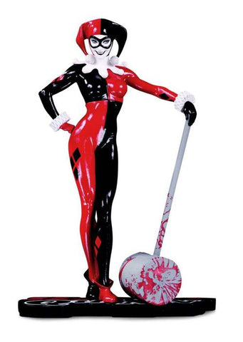 HARLEY QUINN - RED WHITE & BLACK BY ADAM HUGHES - STATUA 19CM