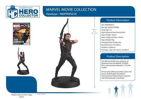 MARVEL FIGURE & MAGAZINE - HAWKEYE 14CM