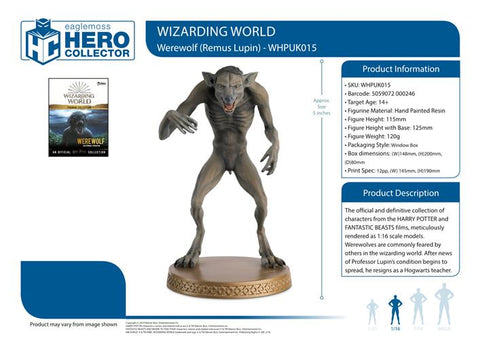 WIZARDING WORLD HARRY POTTER - FIGURE & MAGAZINE - WEREWOLF 13CM