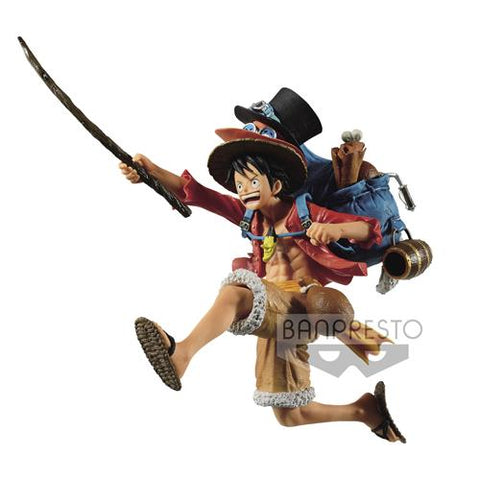 ONE PIECE - THREE BROTHERS - MONKEY D.LUFFY - BANPRESTO FIGURE 11CM