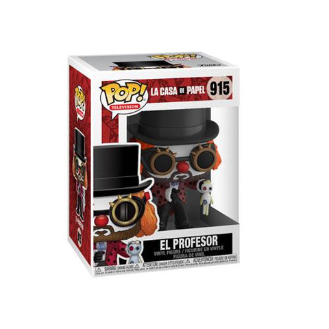 LA CASA DI CARTA - POP FUNKO VINYL FIGURE 915 IL PROFESSORE (CLOWN) 9CM