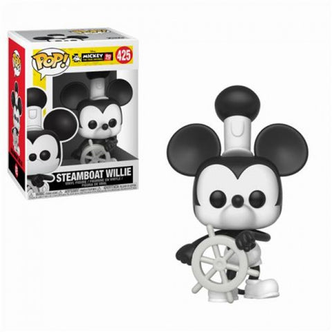 DISNEY: MICKEY'S 90TH ANNIVERSARY - POP FUNKO VINYL FIGURE 425 STEAMBOAT WILLIE 9CM