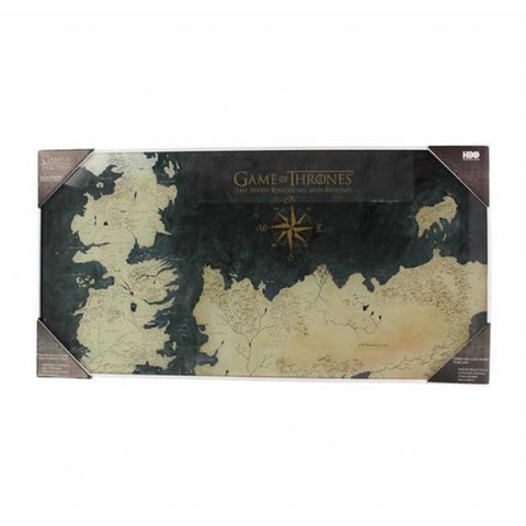 GAME OF THRONES - TEMPERED GLASS POSTER - WESTEROS MAP