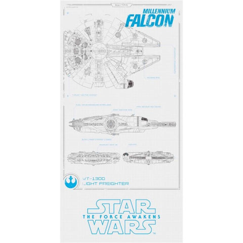 STAR WARS - GLASS POSTER (30X60CM) - MILLENNIUM FALCON