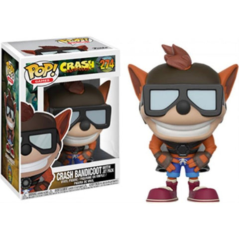 CRASH BANDICOOT - POP FUNKO VINYL FIGURE 274 CRASH BANDICOOT W/ JET PACK 9CM